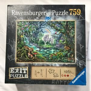 Ravens burger puzzle 759 pieces unicorn mystery exit complete colorful rainbow